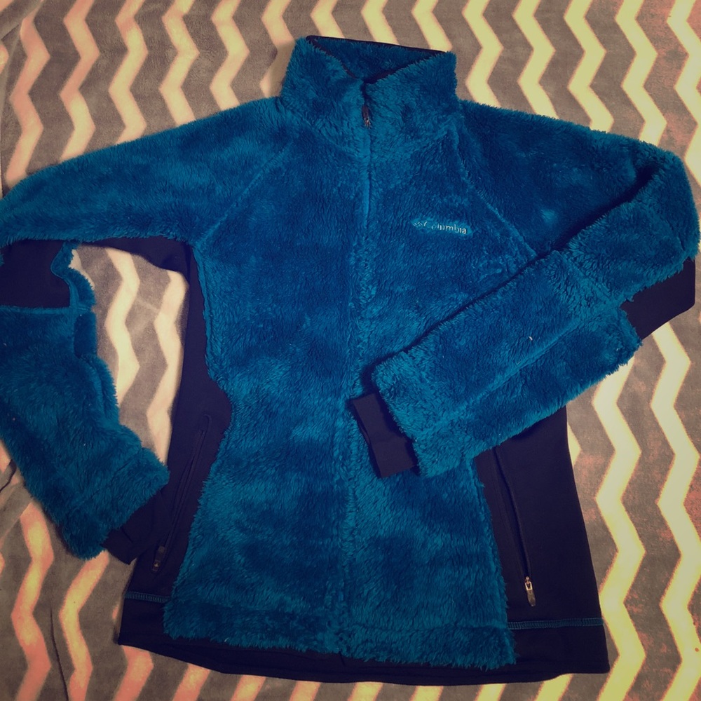 Blue Fuzzy Columbia Jacket